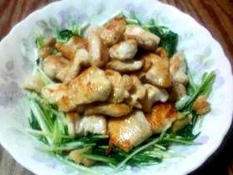 お財布にやさしい！水菜と鶏胸肉の炒め物